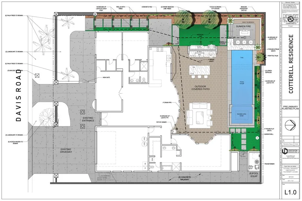 Professional lawn mowing service in Indio, CA by UDesign Landscape