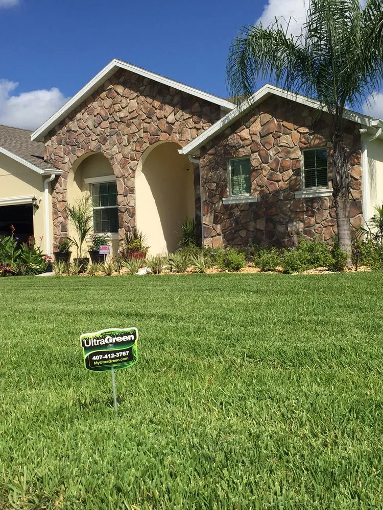 Custom landscape design with custom design in Orlando, FL by UltraGreen Lawn Service