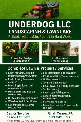 UnderDog Landscaping & Lawncare Logo