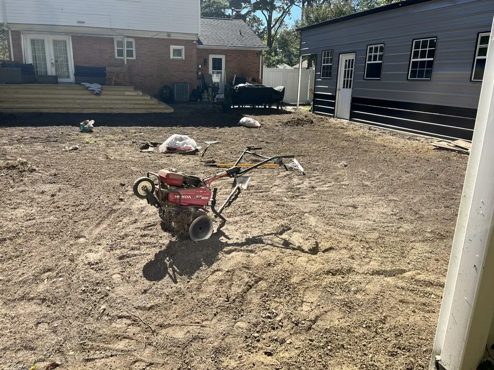 Custom yard maintenance with custom design in Virginia Beach, VA by Underground Landscaping