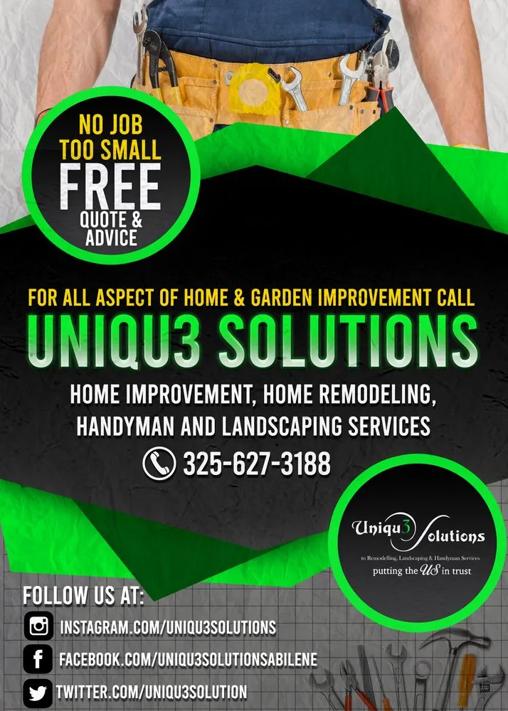 Local outdoor landscaping in Abilene, TX - Uniqu3 Solutions