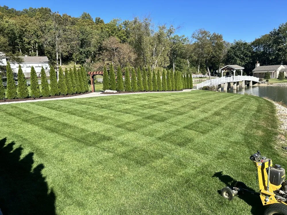 Local lawn mowing service with custom design across Pevely, MO - Unique Hardscaping