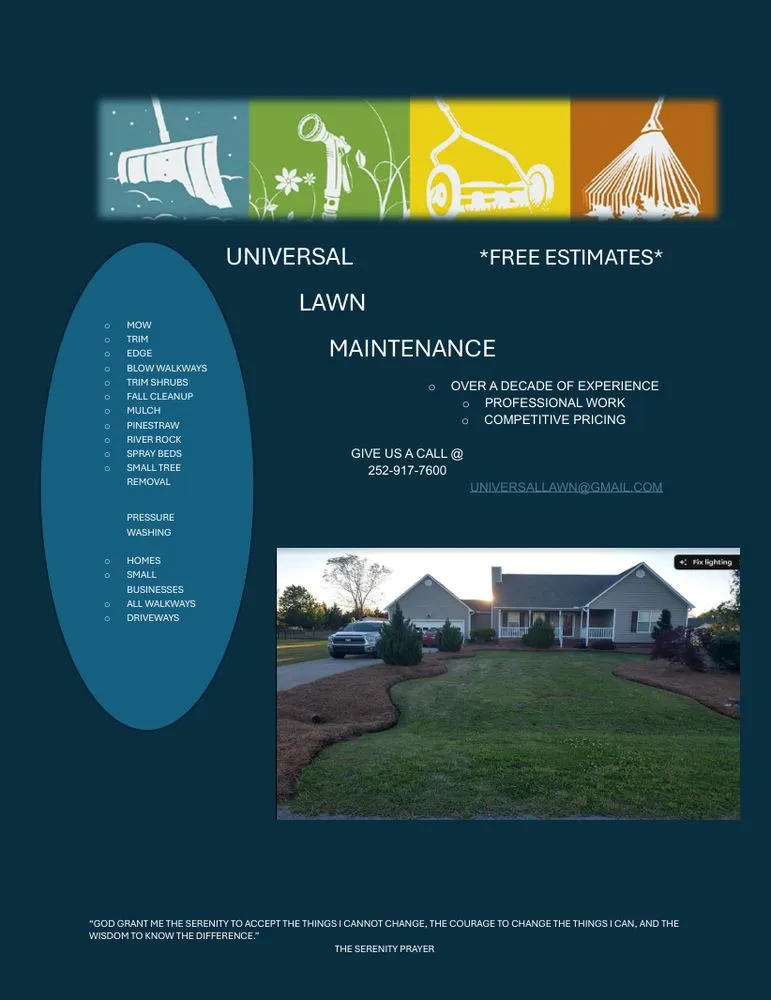 Professional landscape design near you in Greenville, NC by Universal Lawn Maintenance