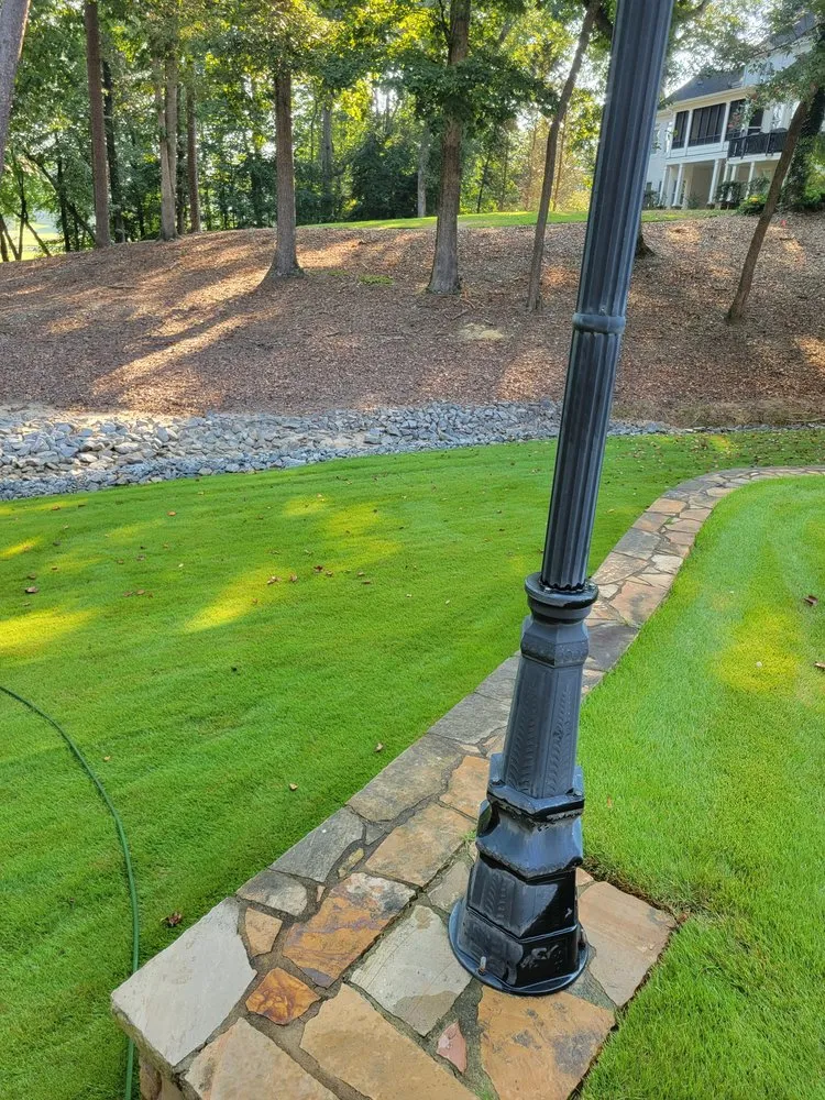 Local landscape installation in Acworth, GA by Unlimited Lawn Care