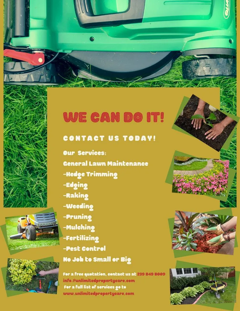 Affordable lawn care service in Cape Coral, FL - UnLiMiTed ProPerty Care