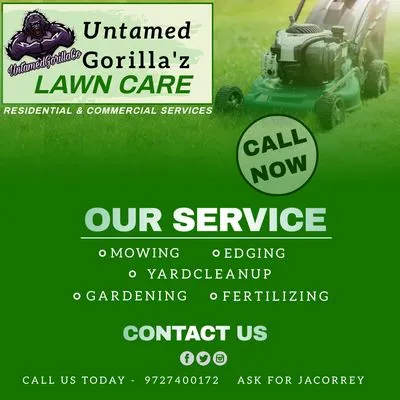 Untamed Gorilla Lawn Care Logo