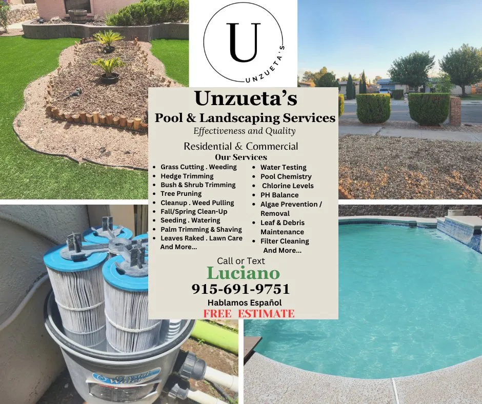 Affordable lawn mowing service experts serving El Paso, TX - Unzueta's Pool & Landscaping Services