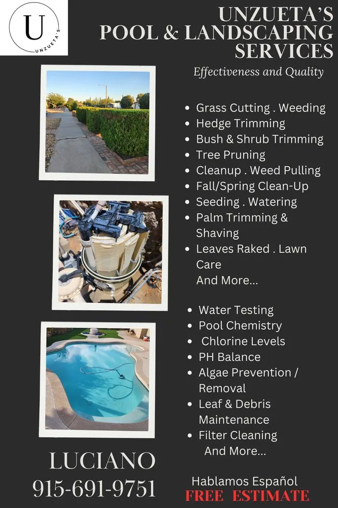 Local residential landscaping experts serving El Paso, TX - Unzueta's Pool & Landscaping Services