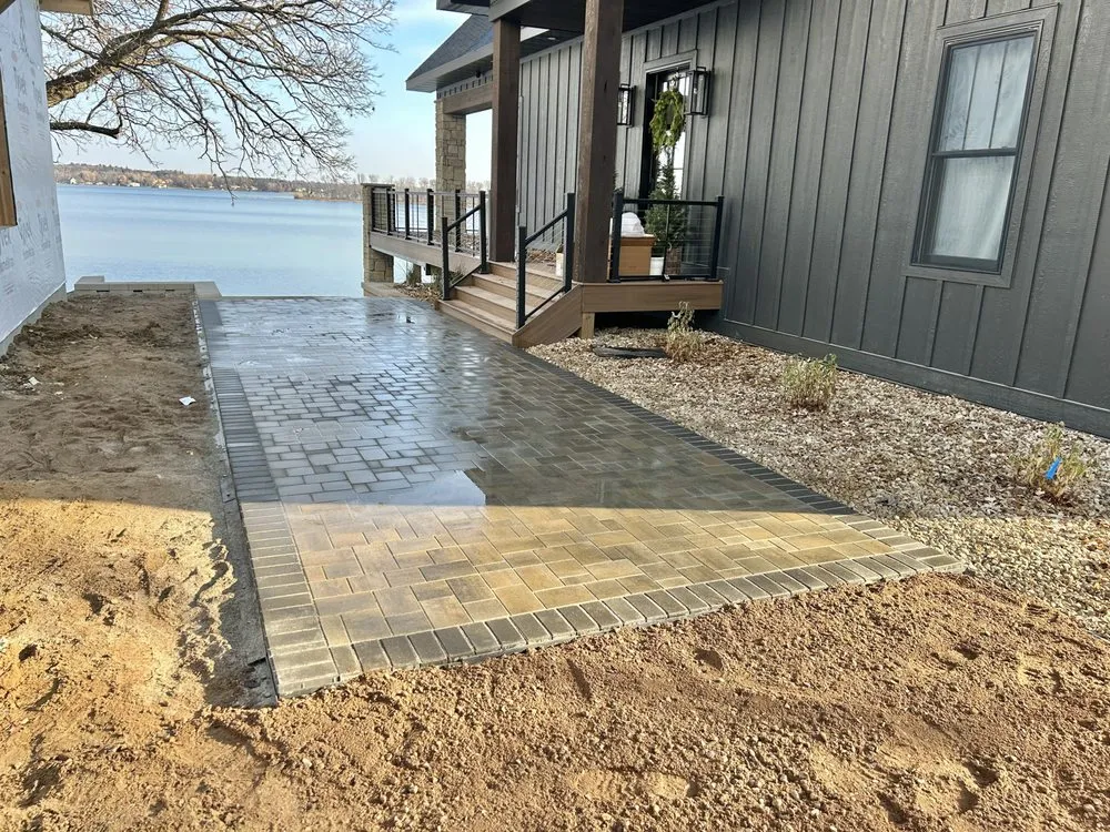 Custom landscape design in Braham, MN by Up North Hardscapes
