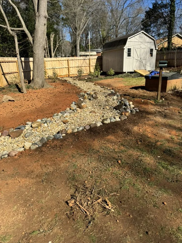 Professional landscape installation in Charlotte, NC by Upcycled Landscape and Design