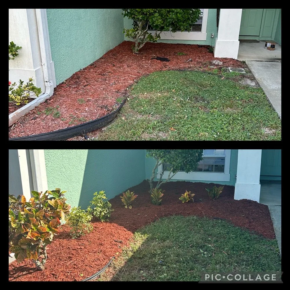 Custom garden landscaping for residential properties in Cocoa, FL by Uprooted Tree & Lawn Care