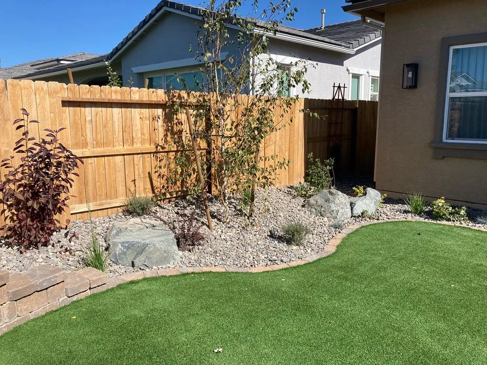 Custom landscape installation for residential properties in Sun Valley, NV by Upscapes Lawn and Landscape