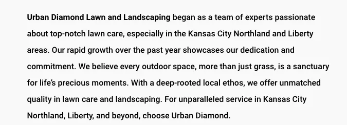 Reliable landscaping services for beautiful yards across Kansas City, MO - Urban Diamond Lawn