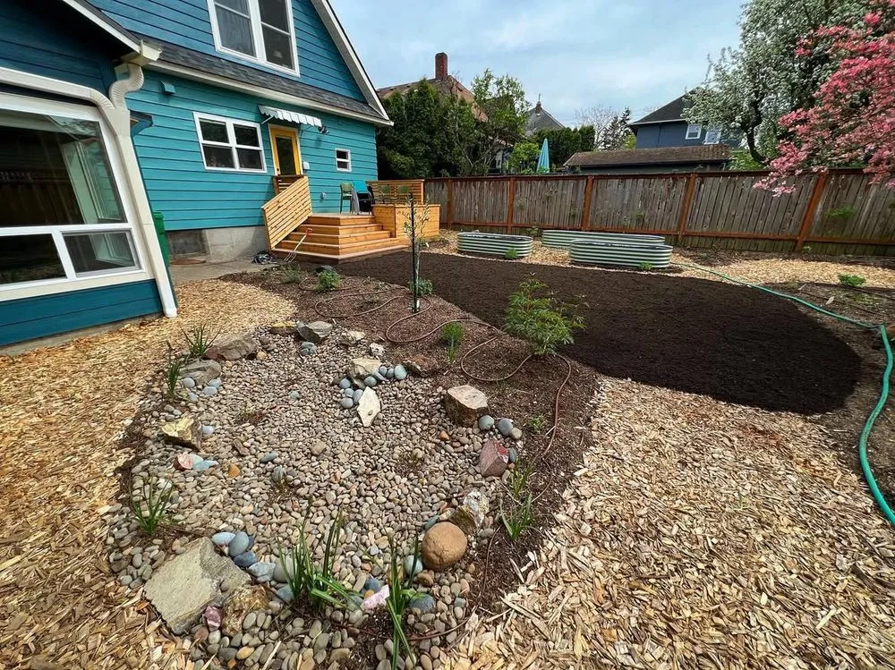 Trusted lawn care service with custom design in Milwaukie, OR by Urban Village Designs