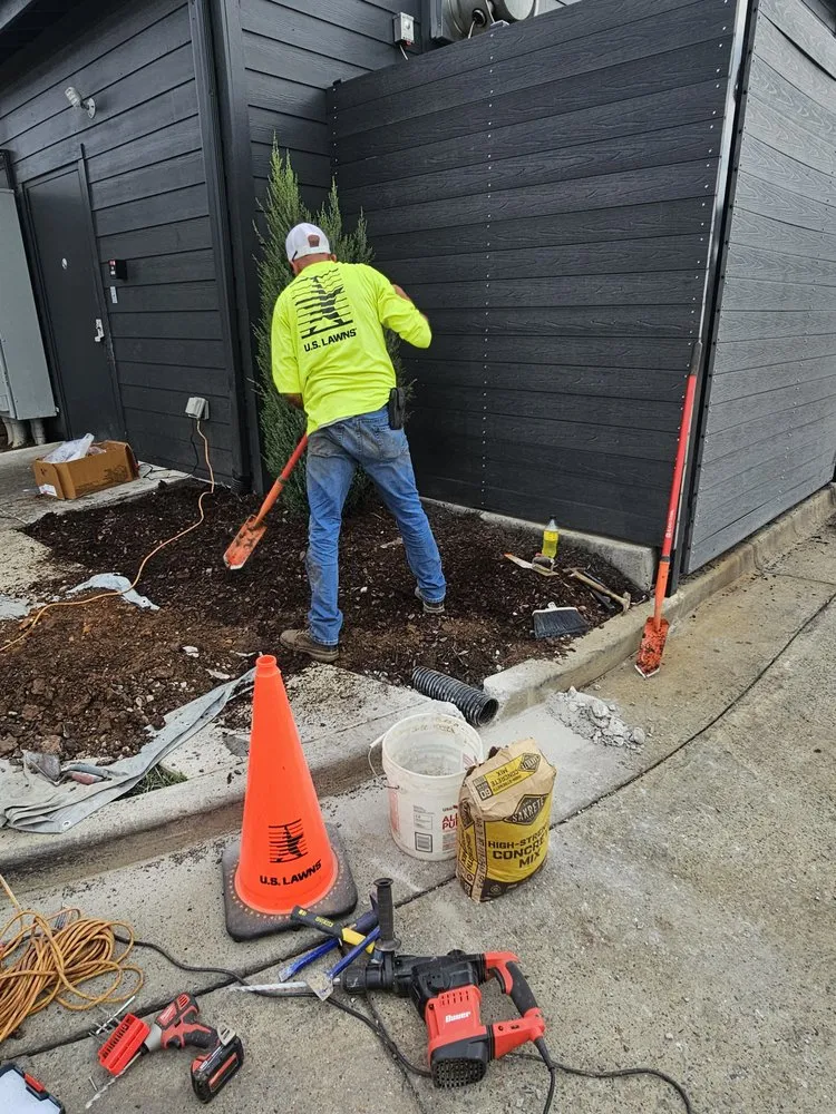 Professional landscape installation for homes in Pelham, AL by Us Lawns