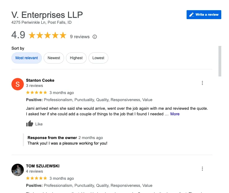 Top-rated outdoor landscaping experts serving Post Falls, ID - V Enterprises