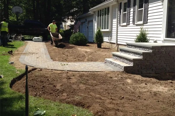 Custom outdoor landscaping in Marlborough, MA by V Pitol Landscaping