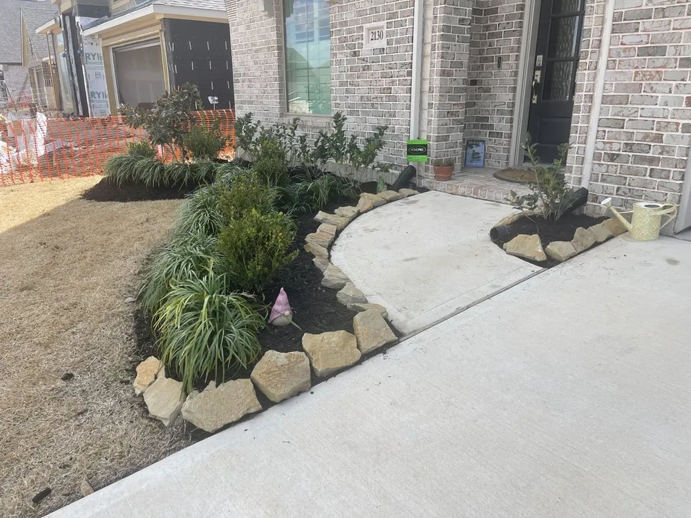 Affordable landscape installation in Mont Belvieu, TX by VA Landscaping