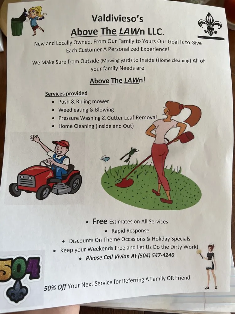 Reliable lawn care service in Luling, LA - Valdivieso’s above the Lawn