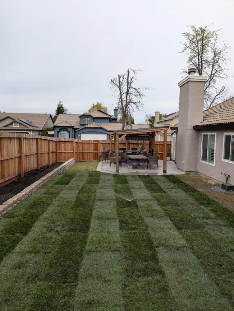 Professional lawn mowing service with custom design in Auburn, CA by Valencia Yard Maintenance Landscaping