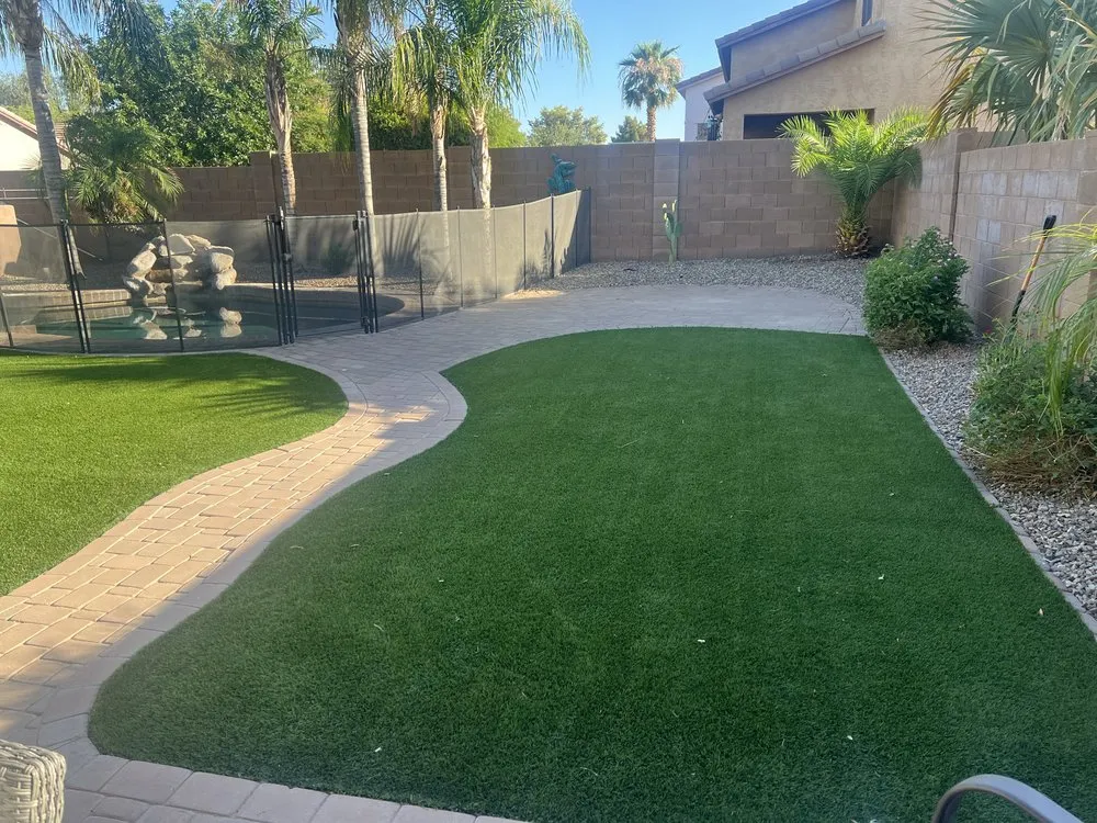 Professional lawn mowing service for year-round maintenance in Queen Creek, AZ by Valentine State Cleaning