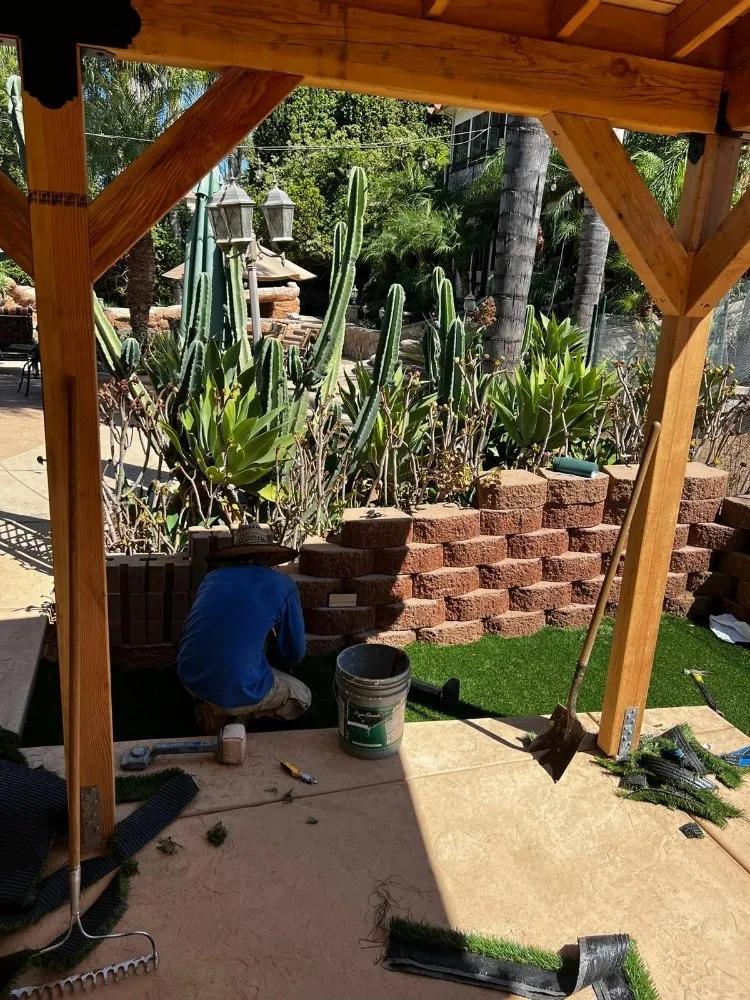 Custom garden landscaping for homes in Corona, CA by Vallejo Landscape Products & Design.