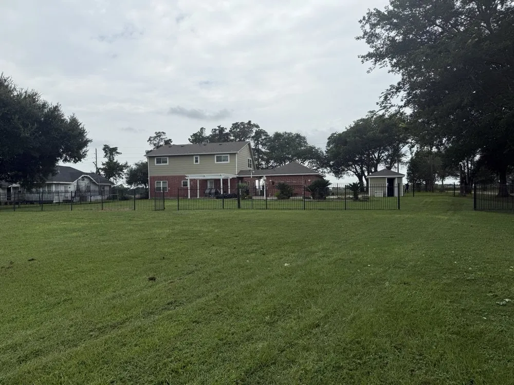 Custom landscape installation for beautiful yards in Yorktown Colony, TX by Valle’s Tree Services
