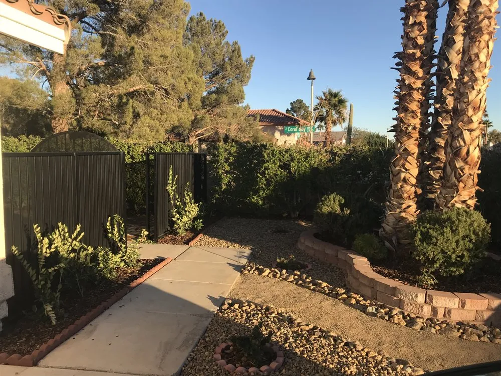 Custom garden landscaping with custom design across Las Vegas, NV - Valley Lawn Care