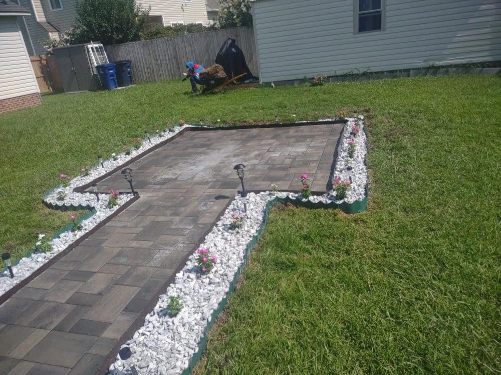 Custom landscape design for outdoor upgrades across Jacksonville, NC - Van and Pops Lawn Care