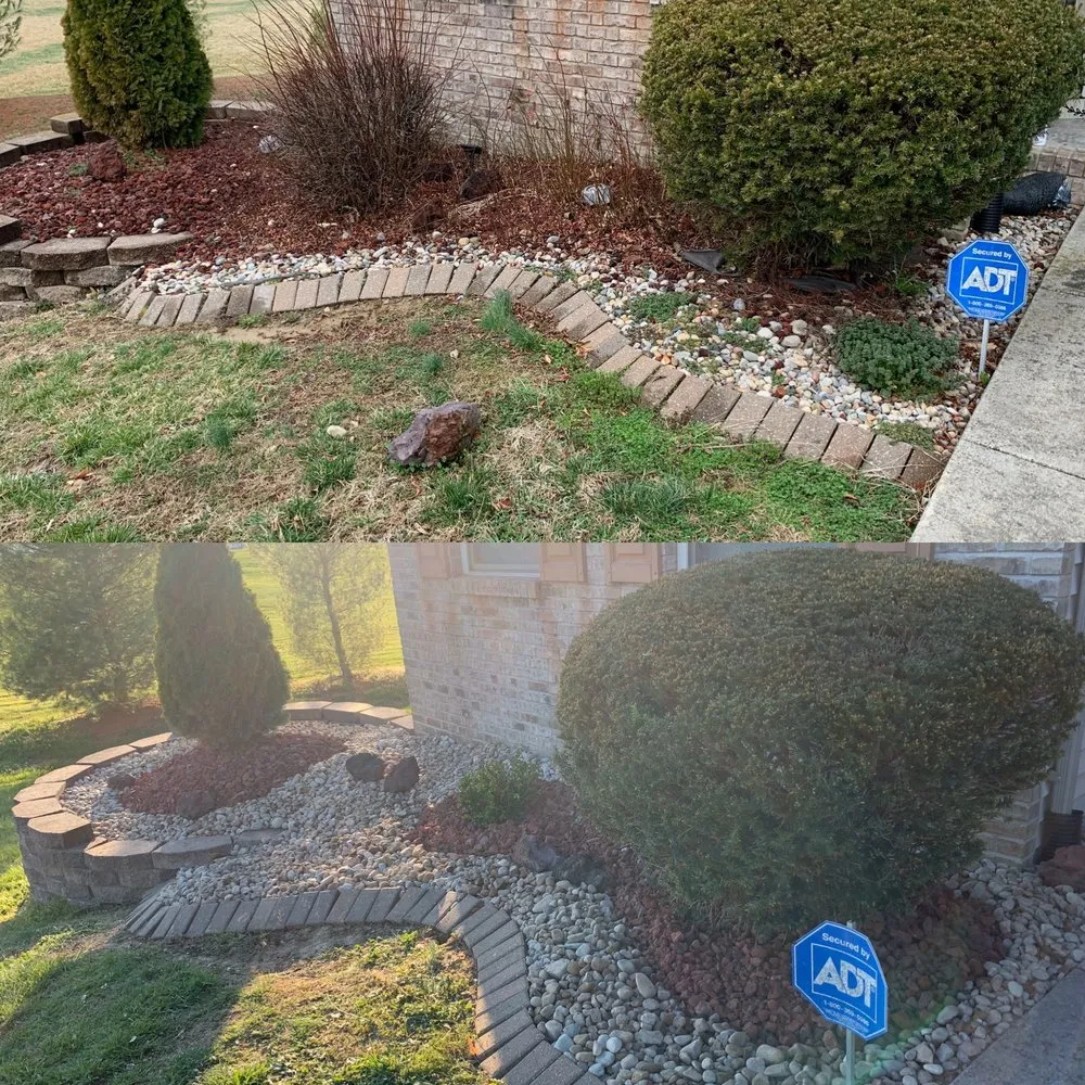 Custom yard cleanup service for year-round maintenance in Brighton, IL by Vandygriff Lawn Service