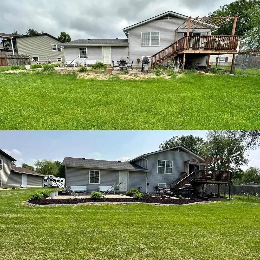 Local yard cleanup service with custom design in Brighton, IL by Vandygriff Lawn Service