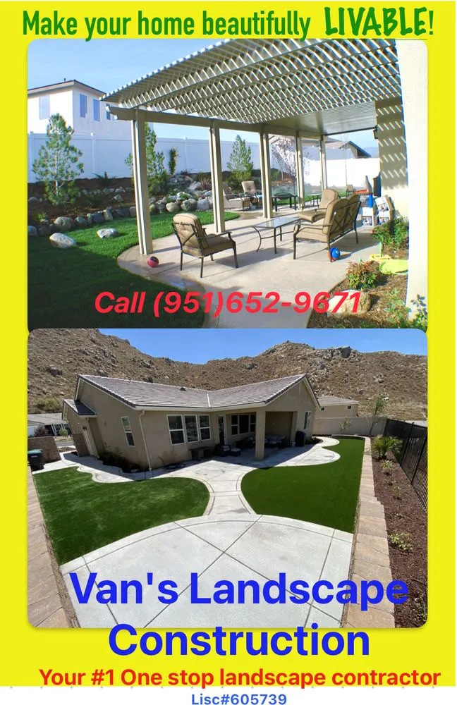 Top-rated outdoor landscaping near you in East Hemet, CA by Van's Landscape Construction