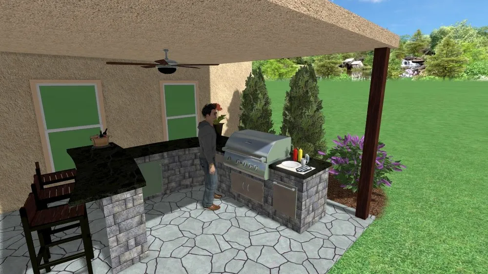 Professional residential landscaping for homes in Akron, OH by VAST Creations