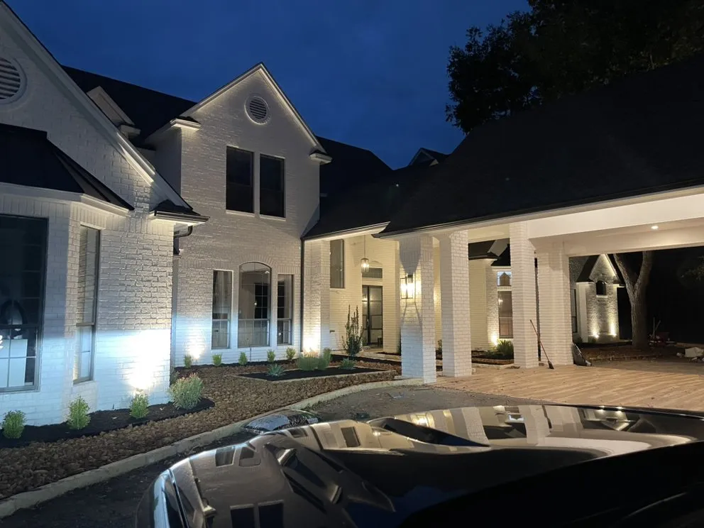 Custom garden landscaping for homes in Alvarado, TX by Vazquez Landscape