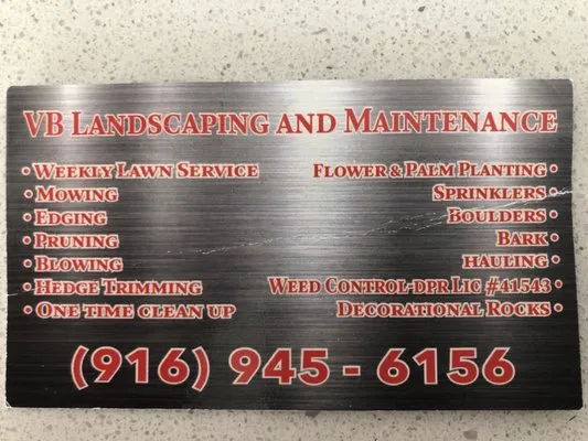 VB Landscaping and Maintenance Logo