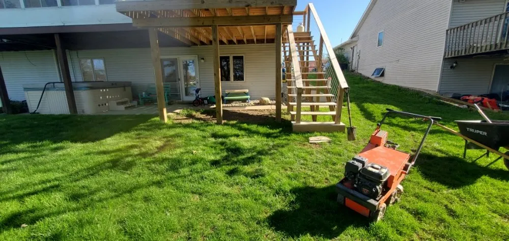 Custom lawn mowing service with custom design in Fort Wayne, IN by Vega landscape services