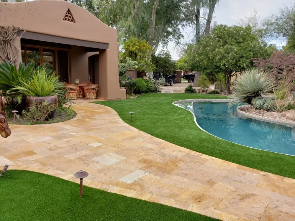 Custom residential landscaping in El Mirage, AZ by Vega's Turf and Pavers