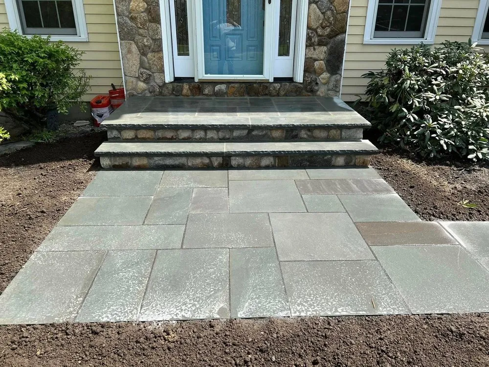 Local yard cleanup service with custom design across Sterling, MA - Venades Masonry