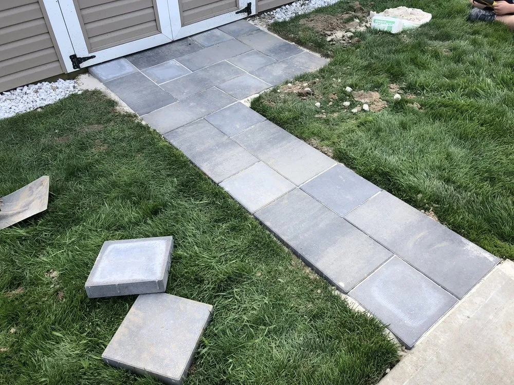 Affordable landscape installation with custom design in Elyria, OH by Venomscape Landscaping