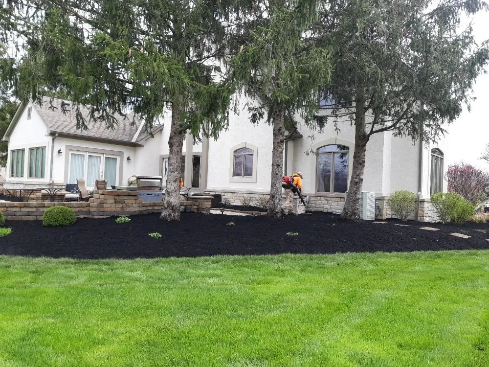 Custom landscape installation with custom design in Columbus, OH by Ventura Brothers Landscaping
