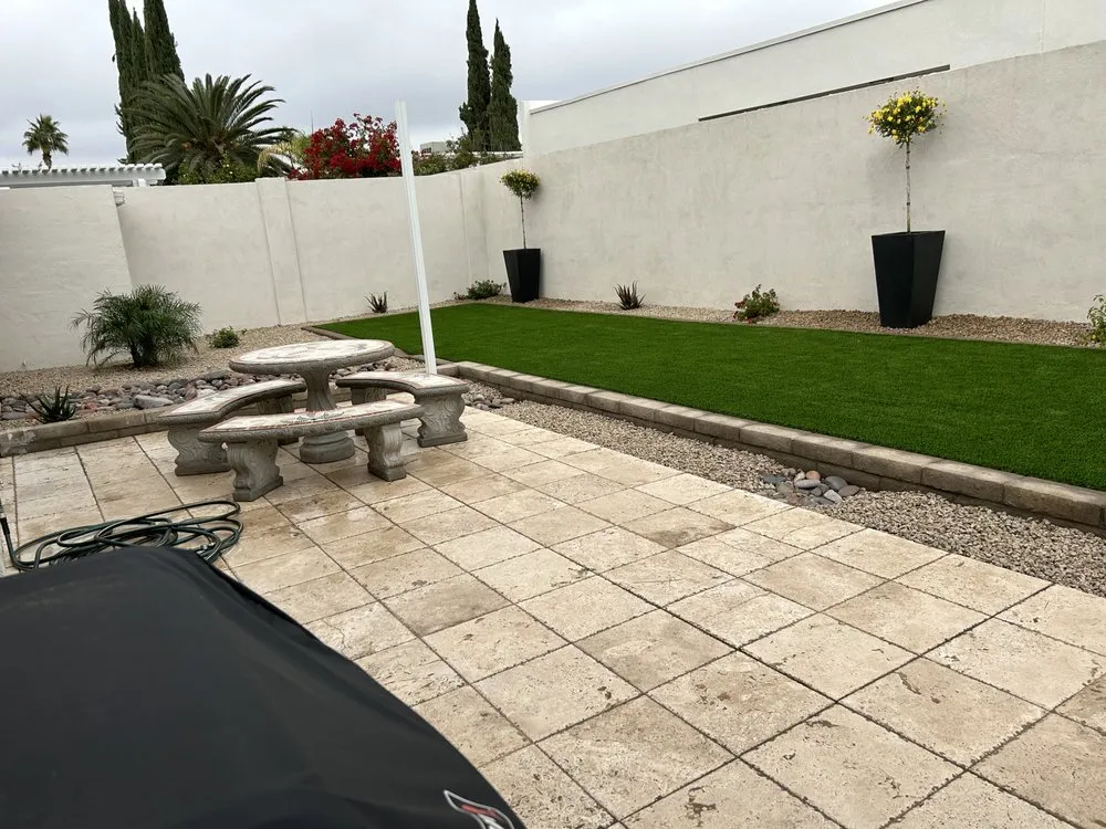 Custom outdoor landscaping in Phoenix, AZ by Ventura Landscaping Services