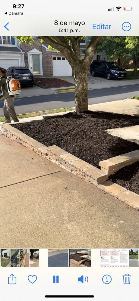 Custom yard cleanup service with custom design in Sterling, VA by Ventura Landscaping