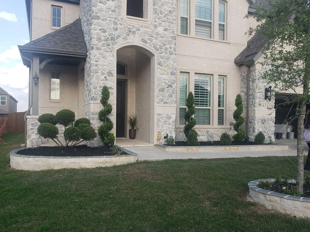 Custom landscape installation in Prosper, TX by Verde Home Services
