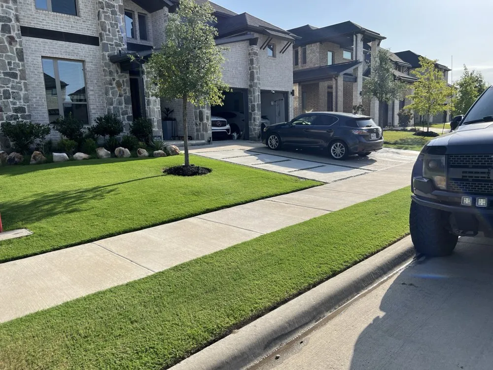 Affordable landscape installation near you in Allen, TX by Verde Lawn DFW