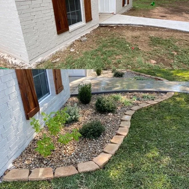 Custom outdoor landscaping with custom design across Stephenville, TX - Very Good Lawn Service
