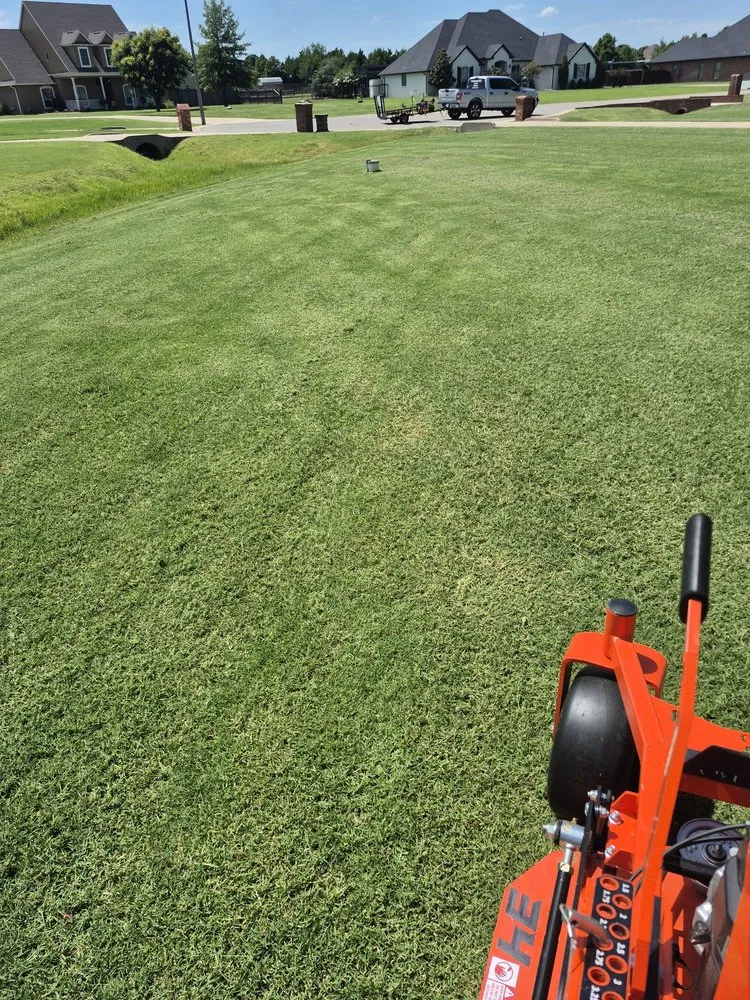 Custom outdoor landscaping in Mustang, OK by Veterans Lawn Care