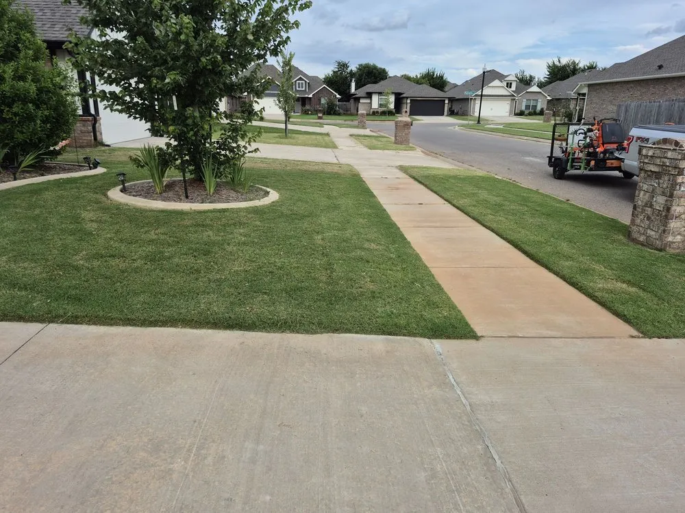 Custom landscape installation in Mustang, OK - Veterans Lawn Care