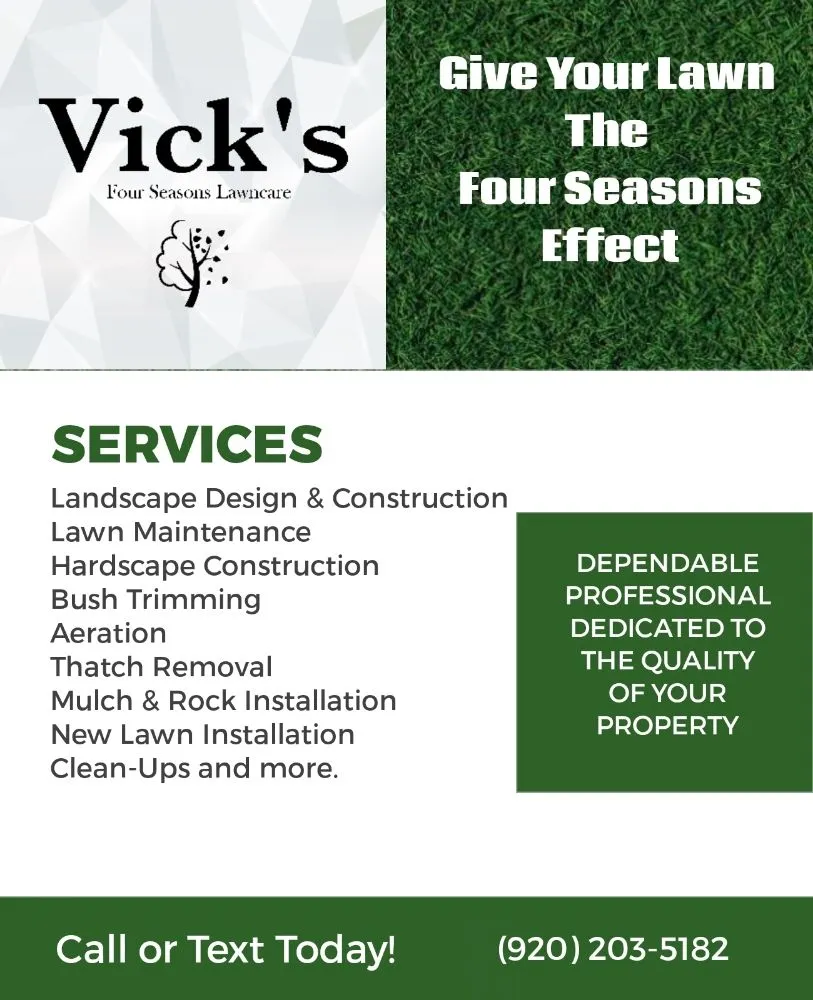Trusted residential landscaping experts serving Oshkosh, WI - Vick's Four Seasons Lawncare