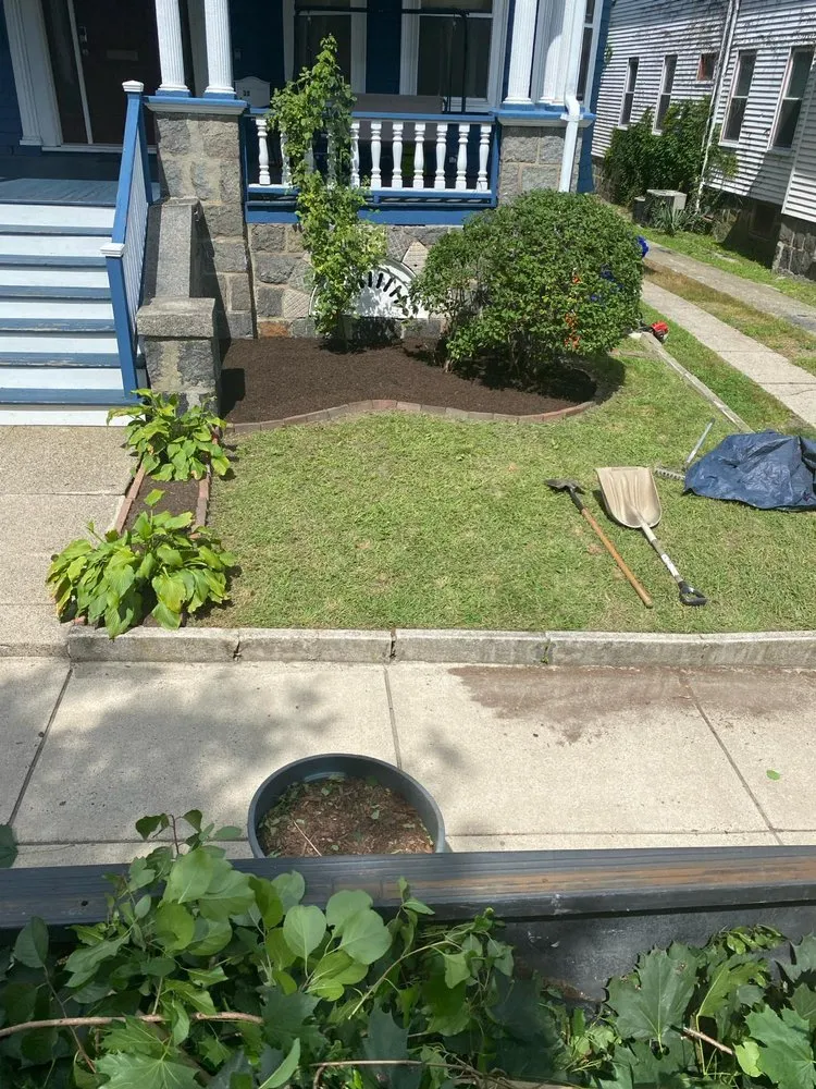 Custom landscape installation for outdoor upgrades in Woburn, MA by Victor’s Landscaping & Construction