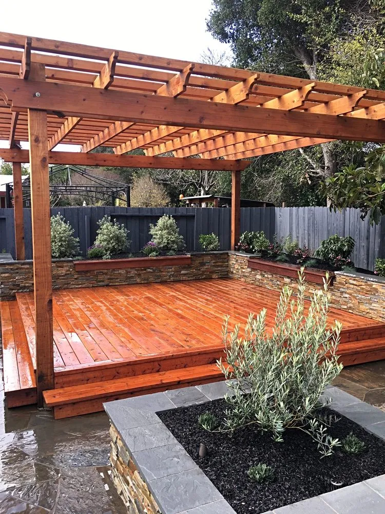 Custom yard cleanup service with custom design in San Rafael, CA by Victory Gardens Landscaping